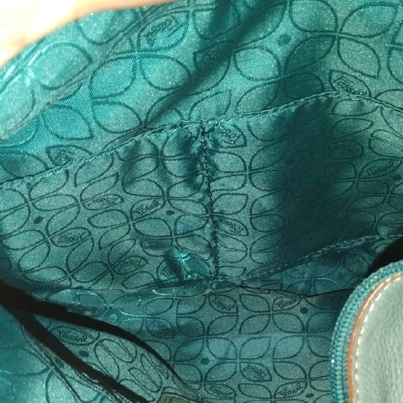 Fossil Teal Leather Hobo Bag - Picture 3 of 3